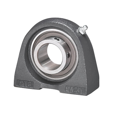Iptci Tapped Base Pillow Block Ball Bearing Mounted Unit, 0.7874 in Bore, Set Screw Locking SBPA204-20MMG